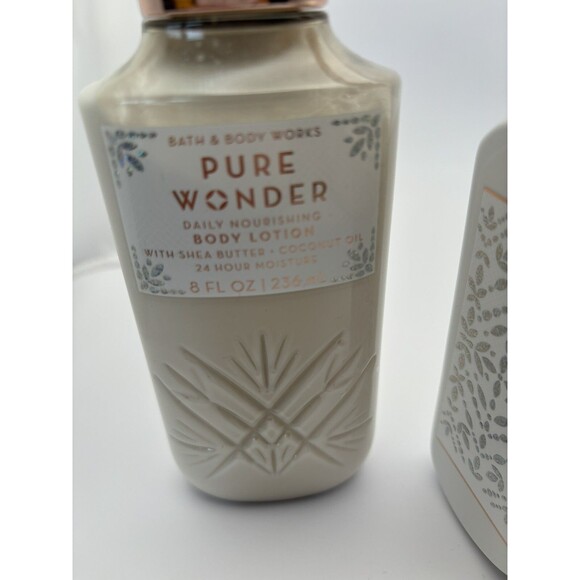 Bath & Body Works Pure Wonder Body Lotion 8 OZ and Hand Soap 8.75 oz Holiday New - Picture 5 of 8
